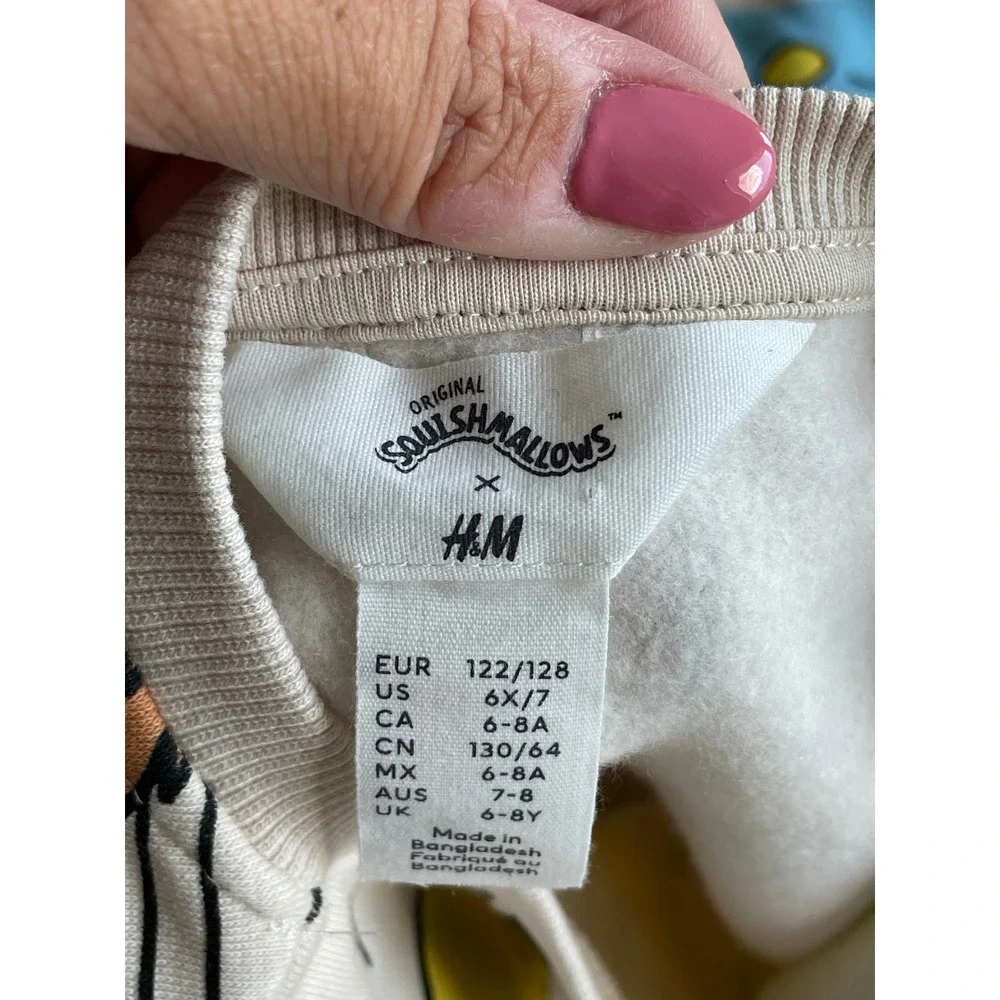 H&M x Original Squishmallows Pattern Sweater Sweatshirt Dress - Sz 6/7